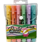 Resaltadores A-ink colores pastel x6