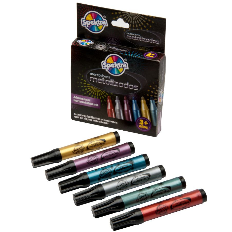 Marcadores Spektra Metalizados x6