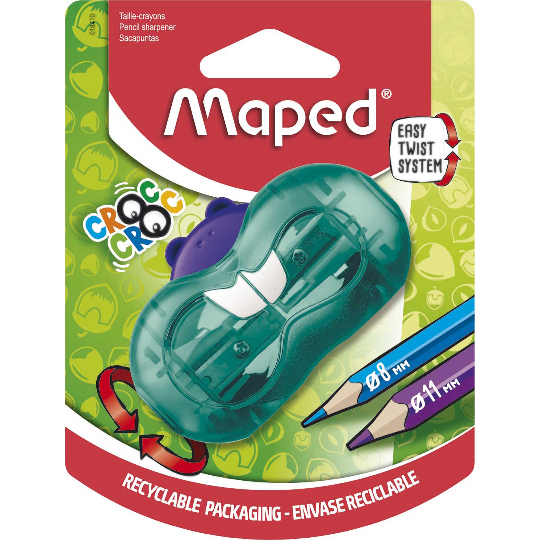Tajalápiz Maped Croc Croc Doble Servicio