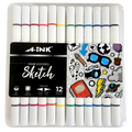 Marcadores A-ink doble punta x12