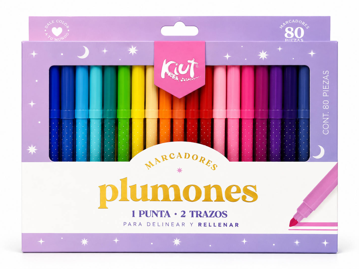 Plumones Kiut de Norma Caja x 80 Unidades