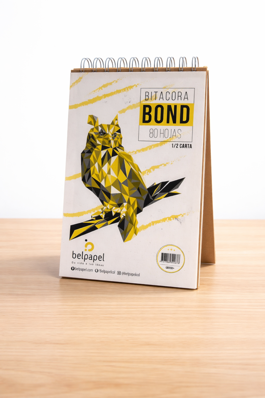 Bitácora media carta papel bond 80 hojas