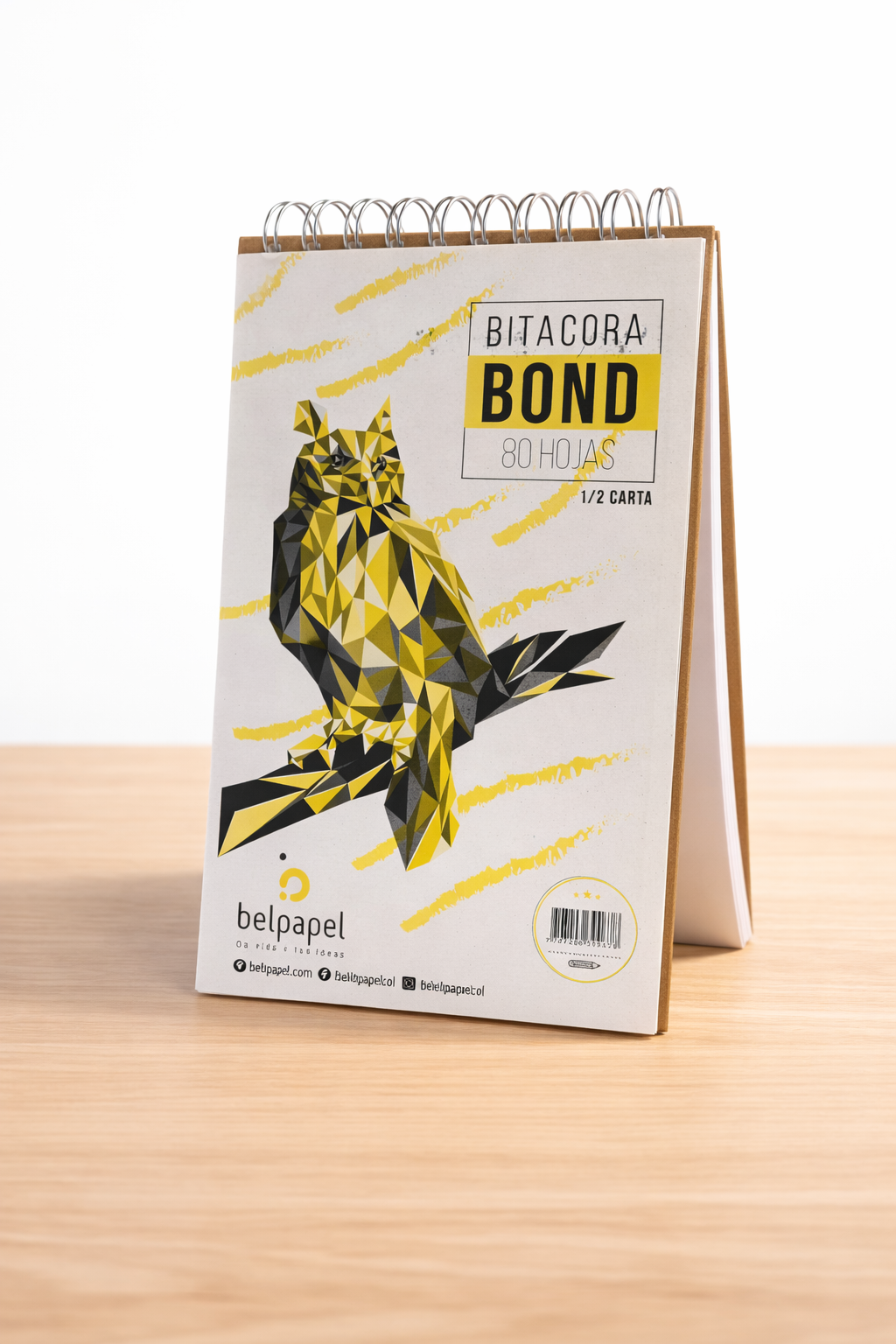 Bitácora media carta papel bond 80 hojas