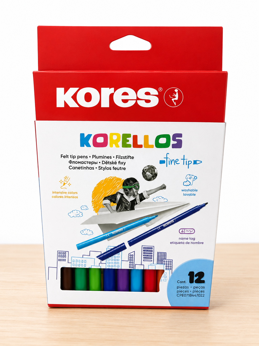 Plumones Kores Korellos Fine Tip x 12