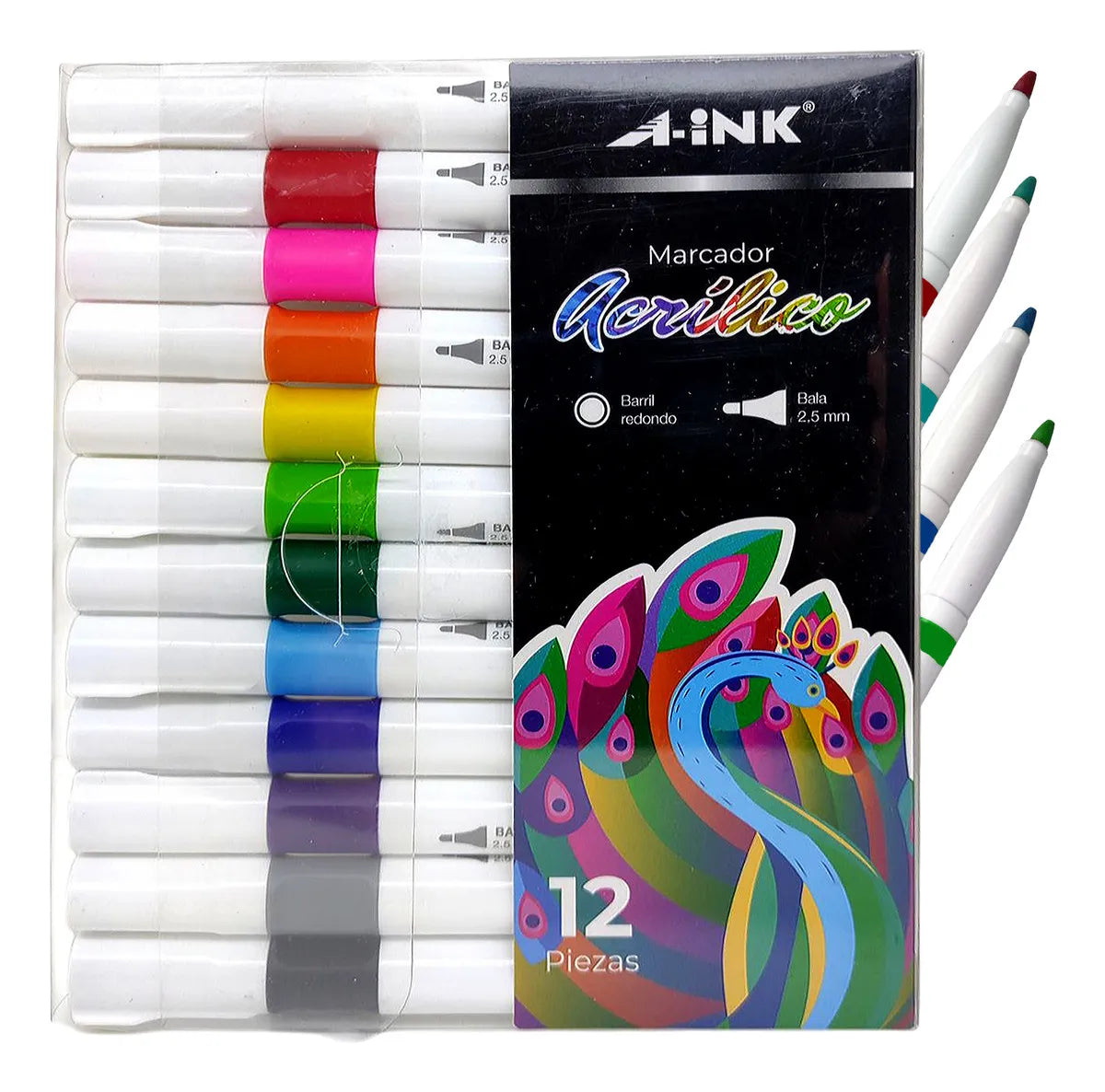 Marcadores A-ink Acrílicos x12