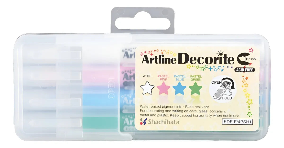 Marcadores Artline Punta Pincel x4