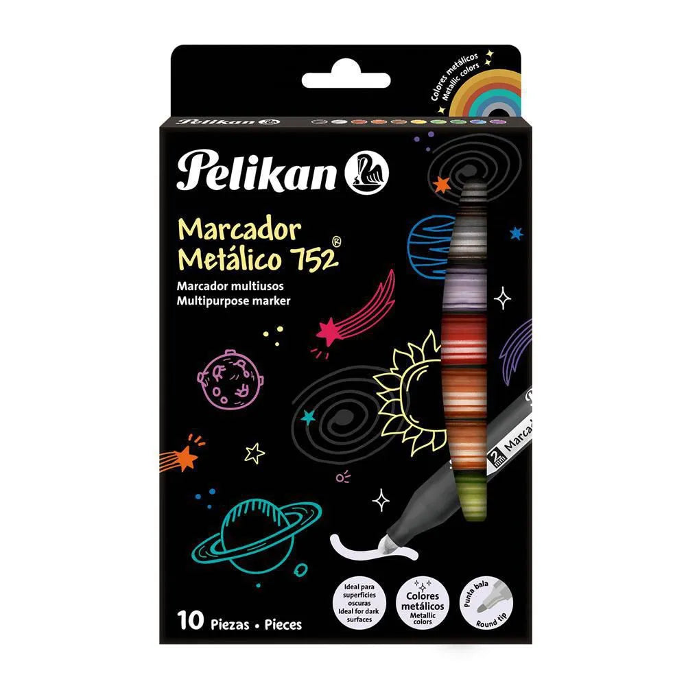 Marcadores Pelikan Metalizados x10