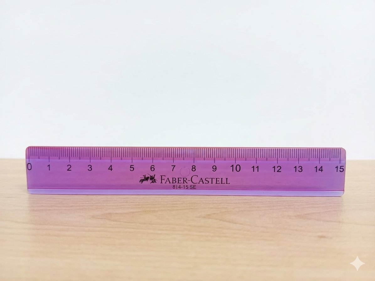 Regla Faber Castell plástica de 15 cm