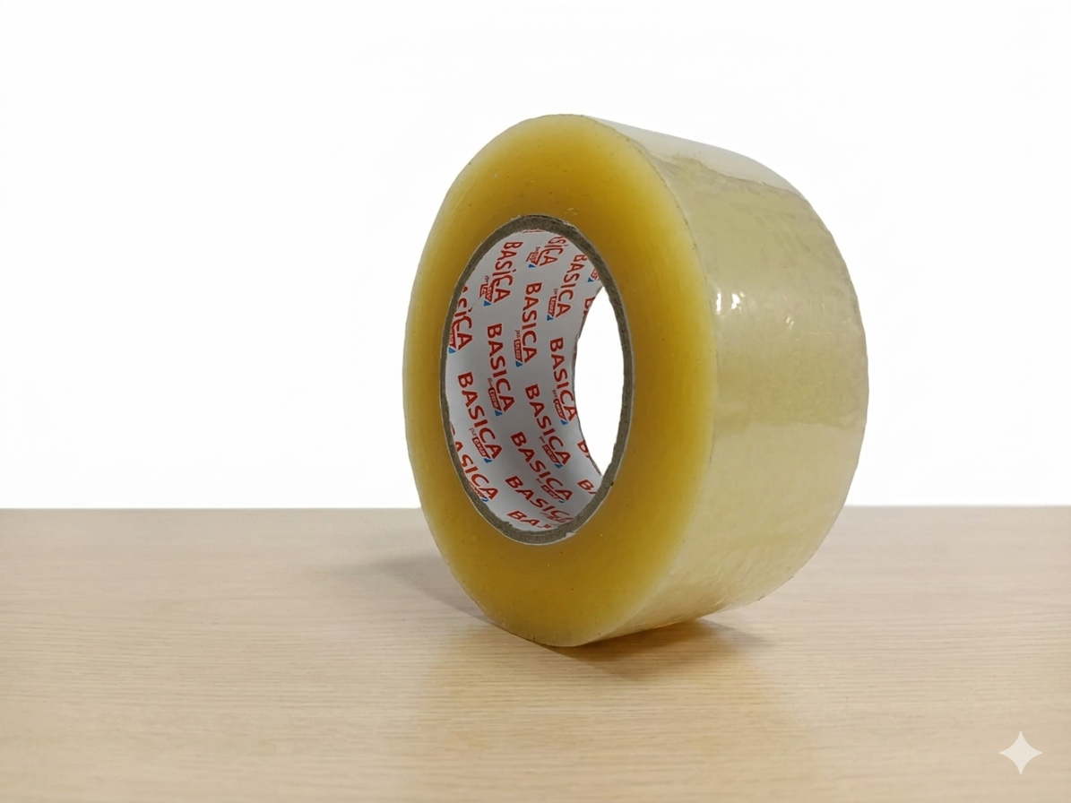 Cinta Tesa básica transparente de sellar 200m x 48mm
