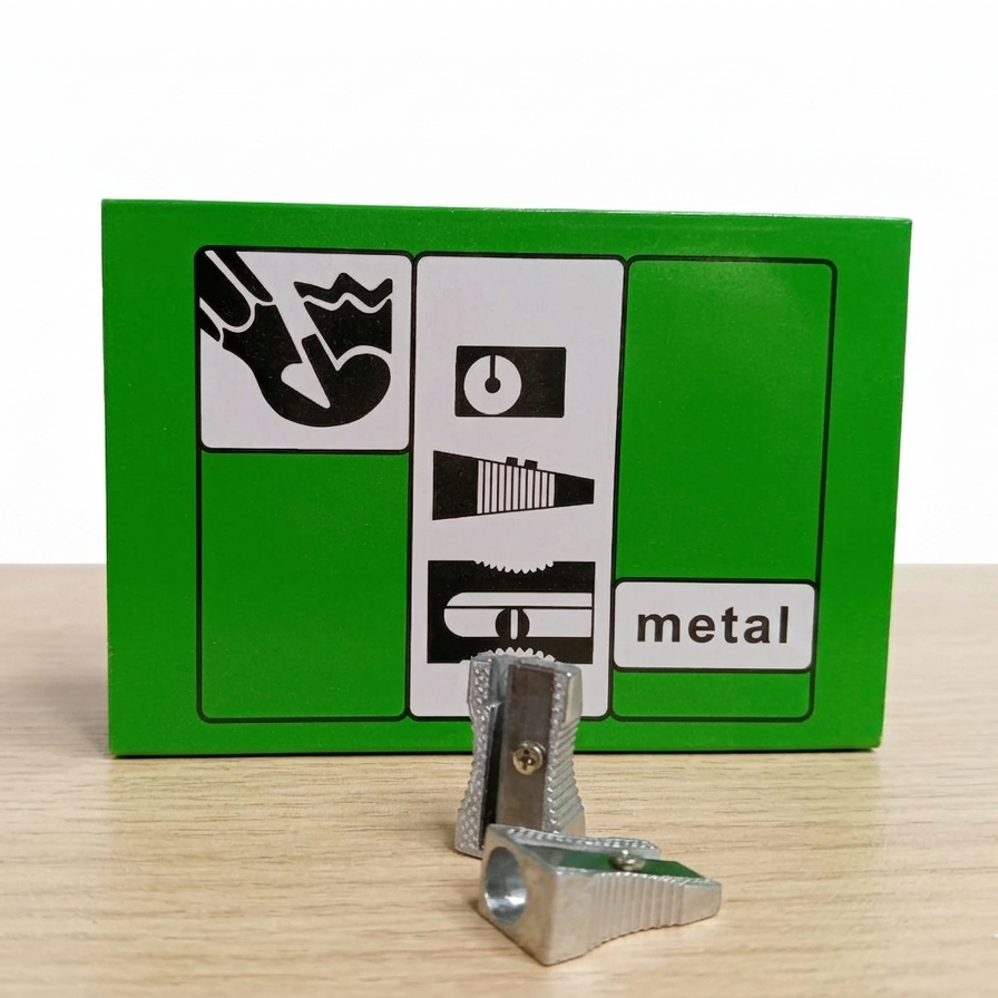 Tajalápiz económico metálico caja x24