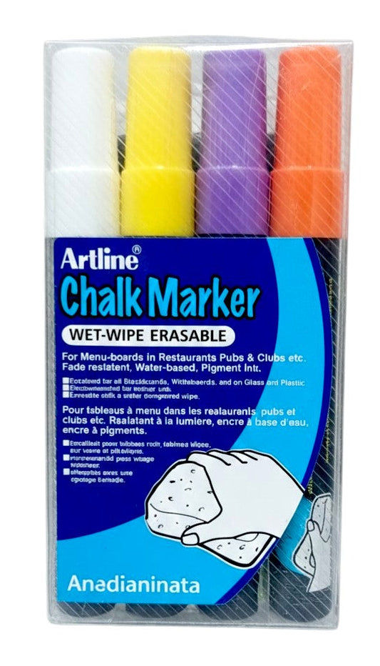 Marcadores Artline Graficos Chalk Marker x4