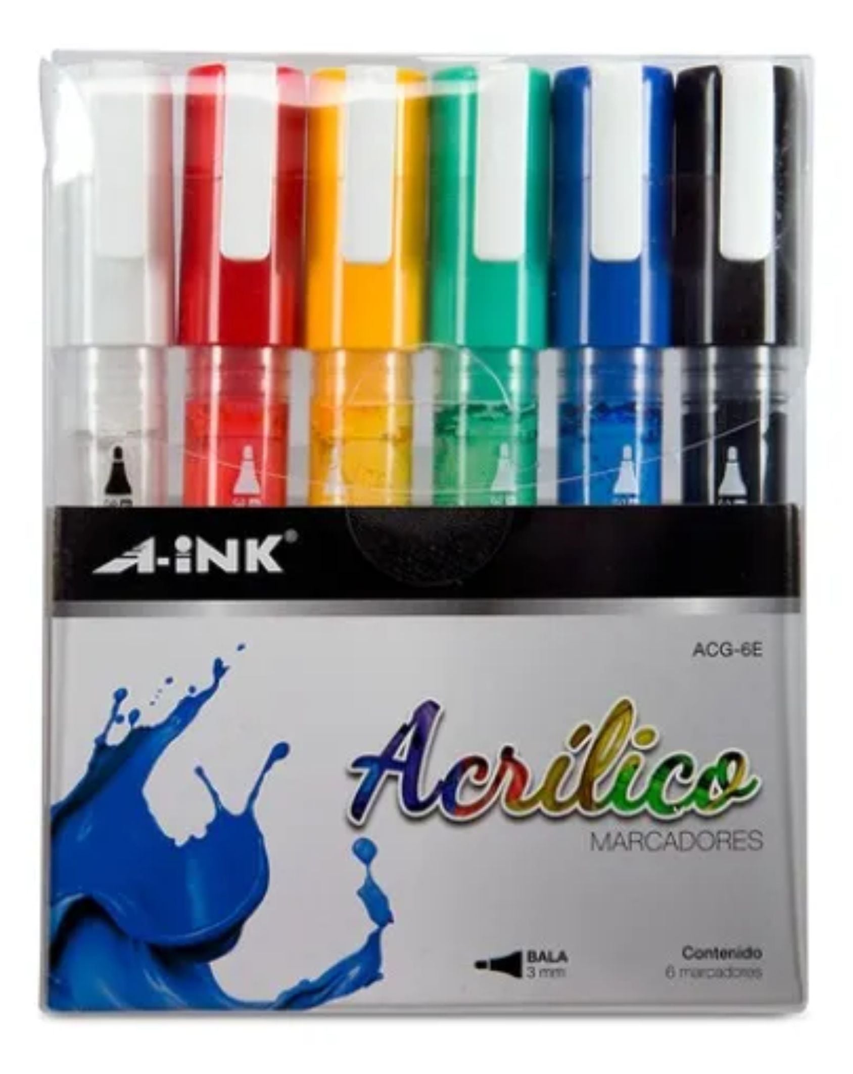 Marcadores A-ink acrilicos x6