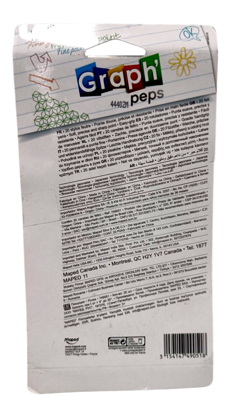 Micropuntas Maped Graph Peps x 20