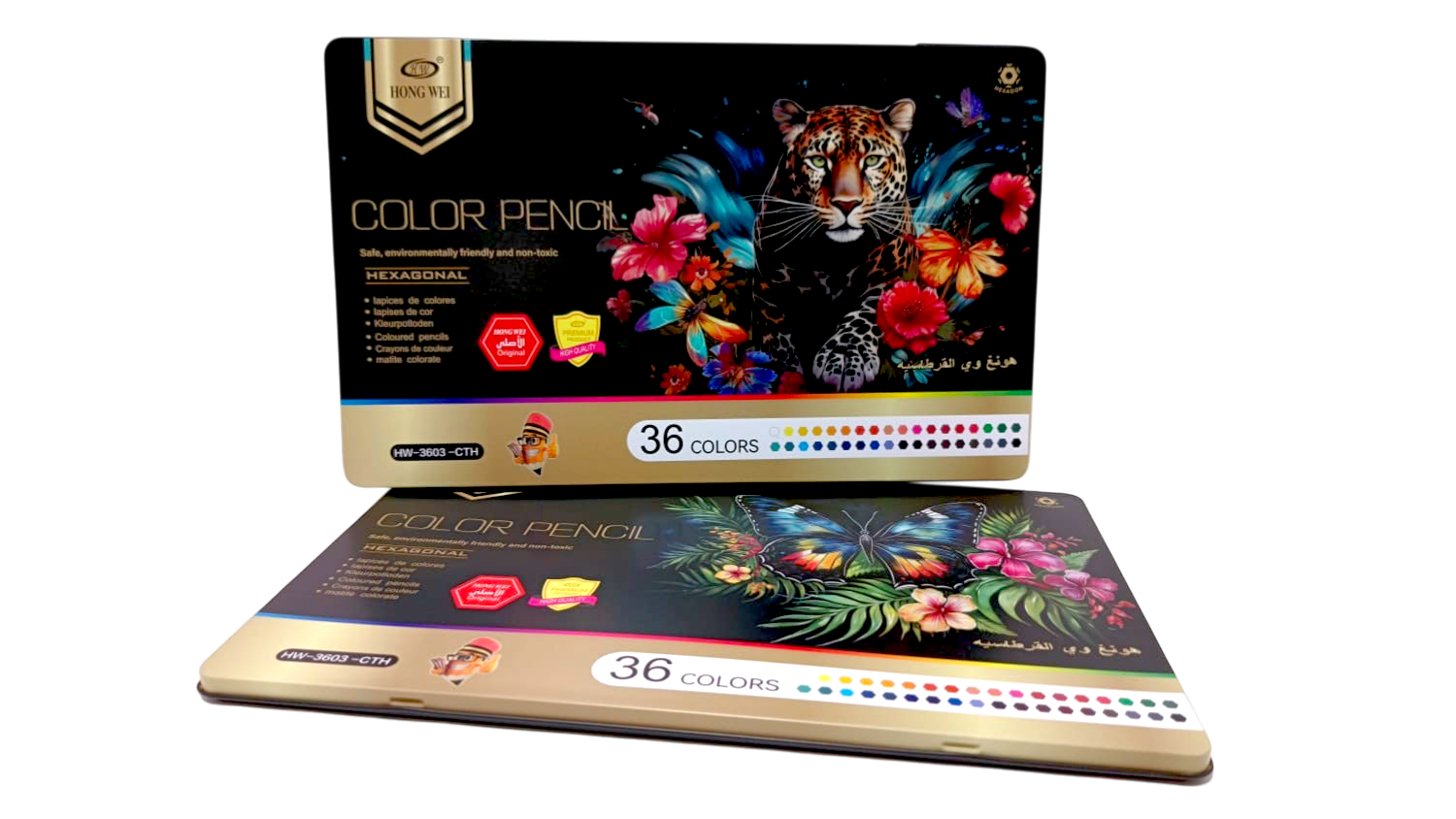 Colores Hong Wei hexagonales x36