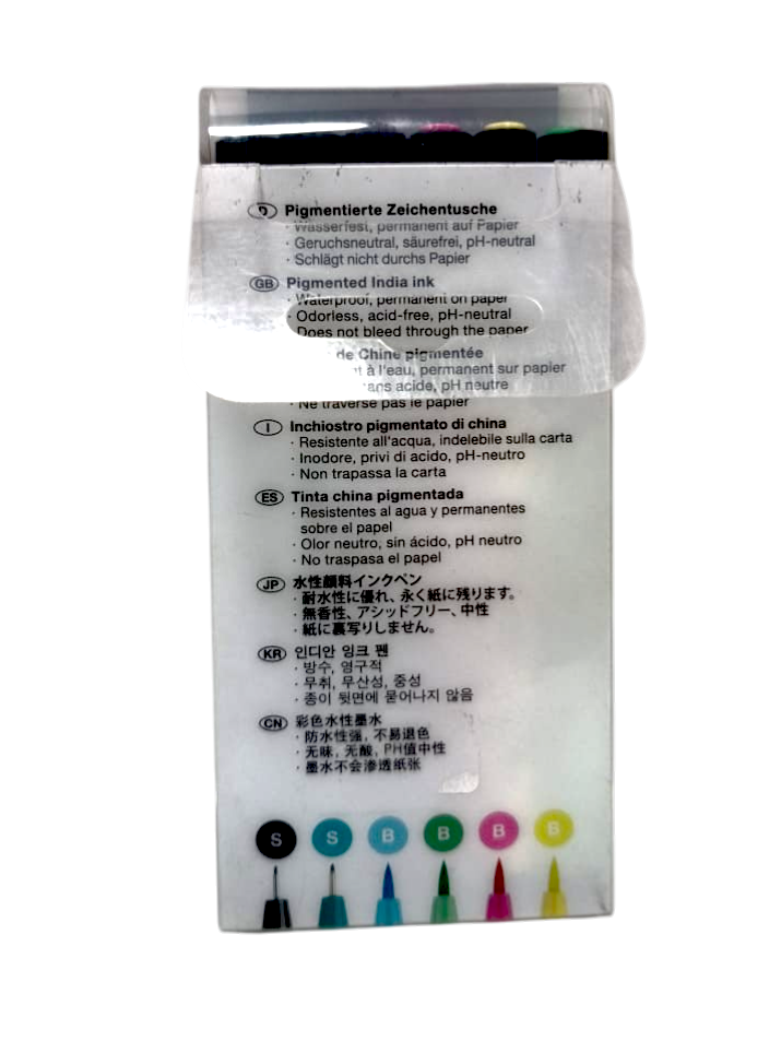 Marcadores Faber Castell Tinta China x6