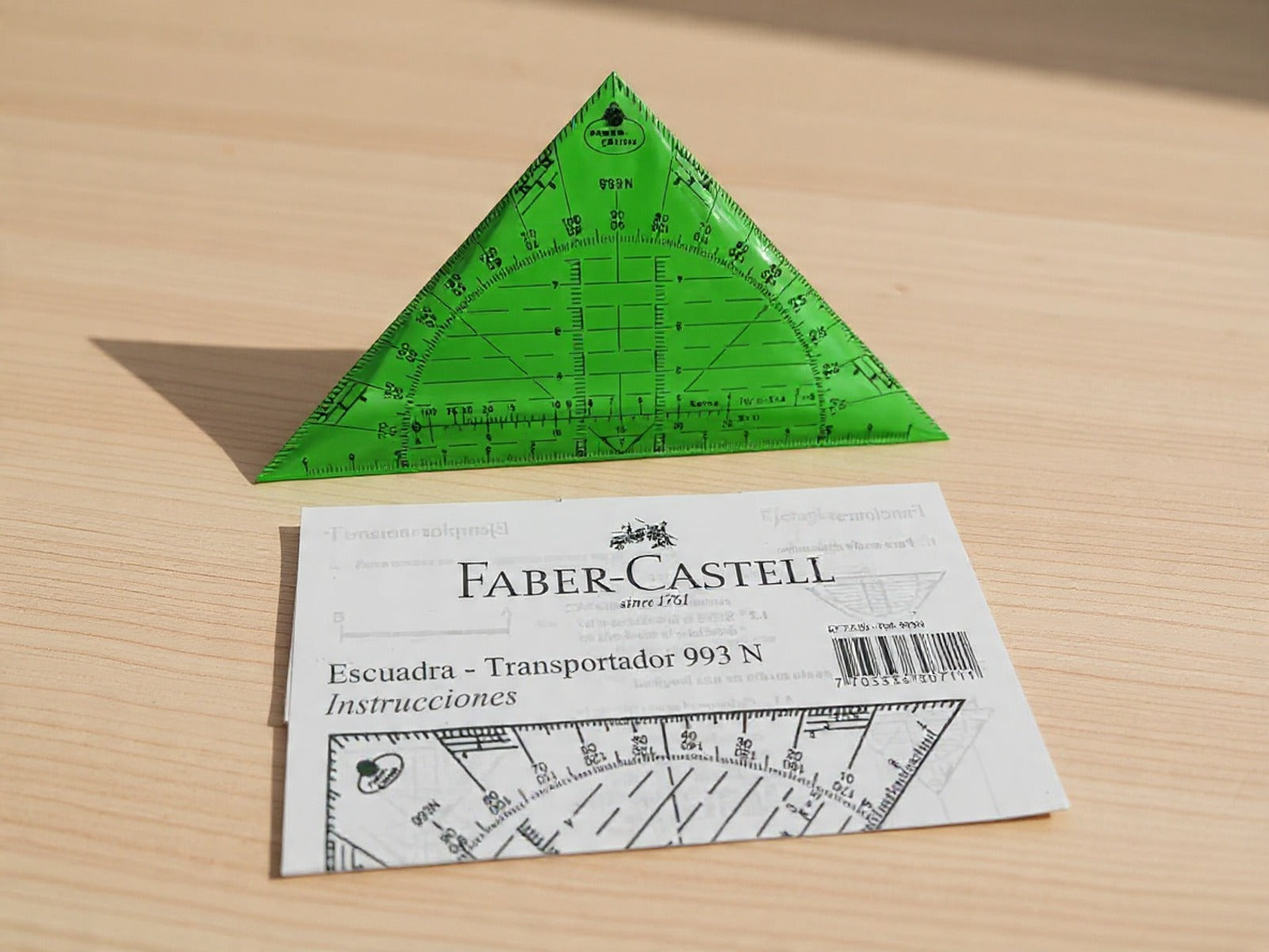 Regla Faber Castell Escuadra Transportador 993