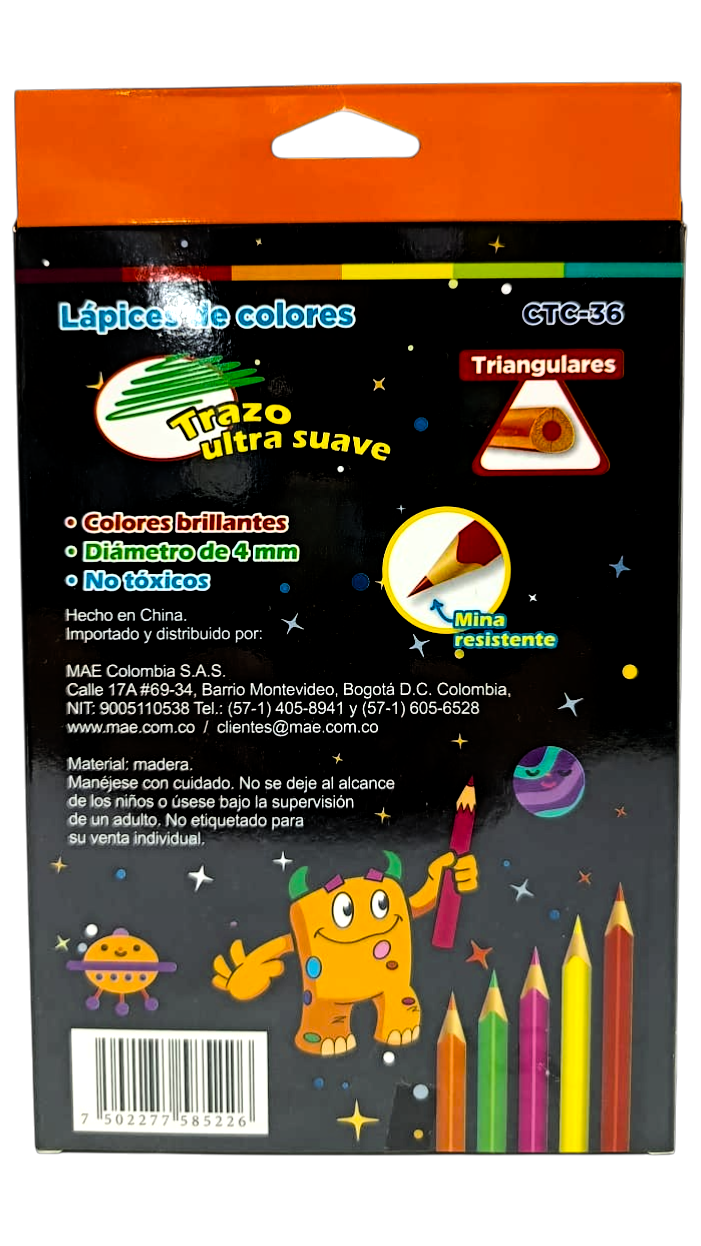 Colores MAE triangulares x 36