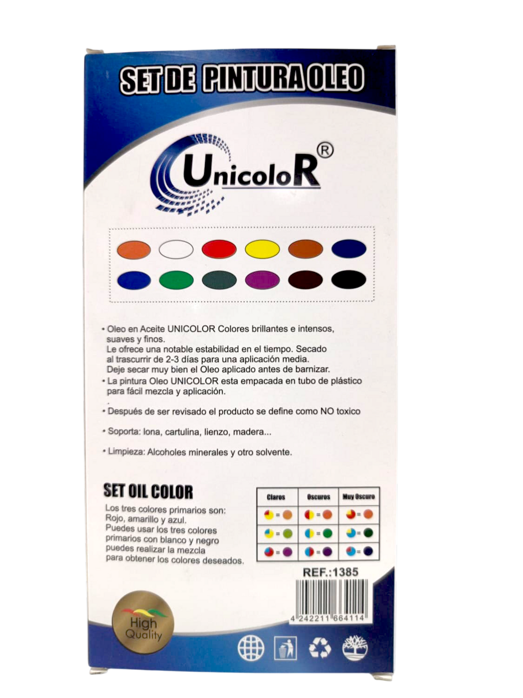 Oleos Unicolor set x12