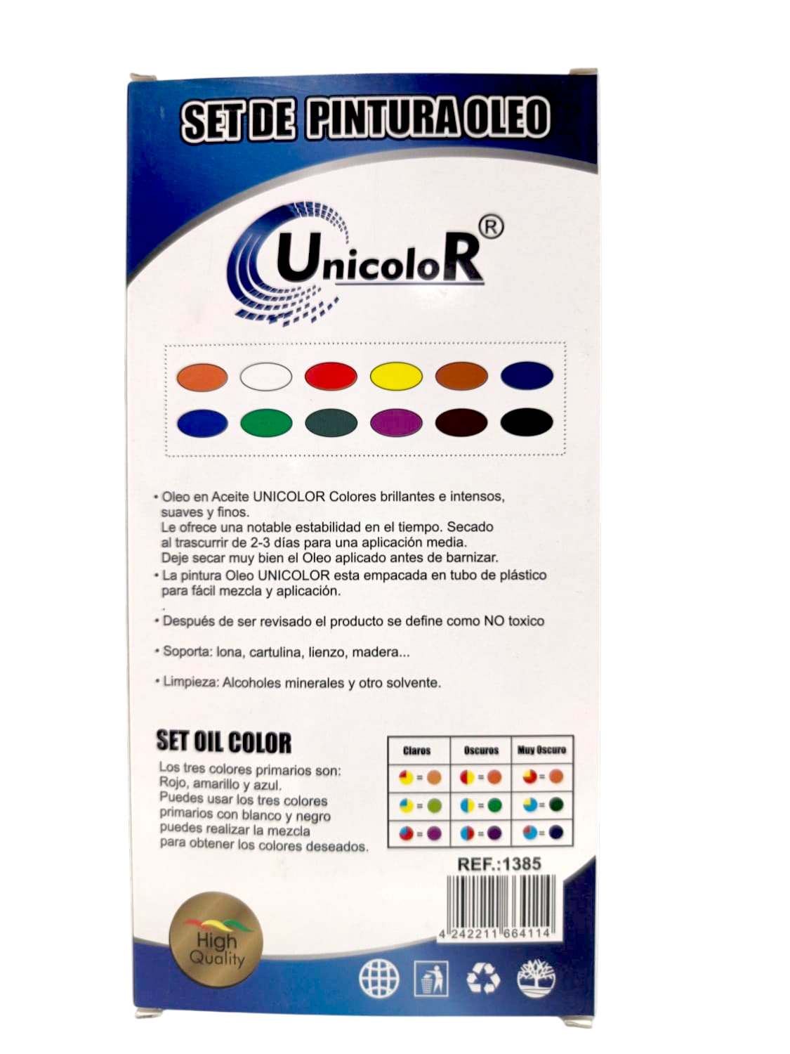 Oleos Unicolor set x12