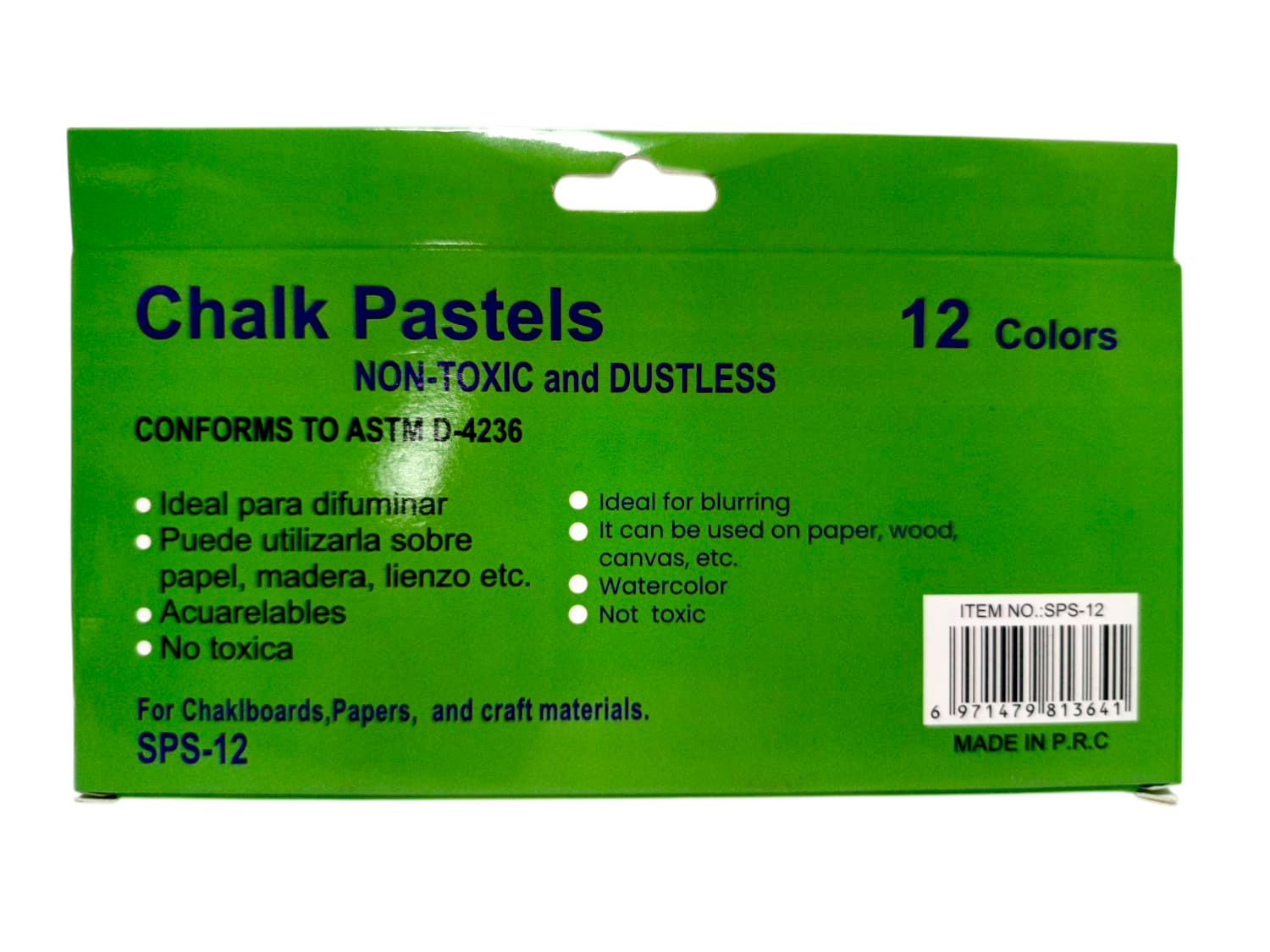 Tizas Chalk colores pastel x12