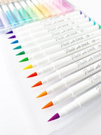 Marcadores A-ink punta pincel pastel x12