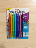 Plumígrafo Paper Mate flair doble punta x8