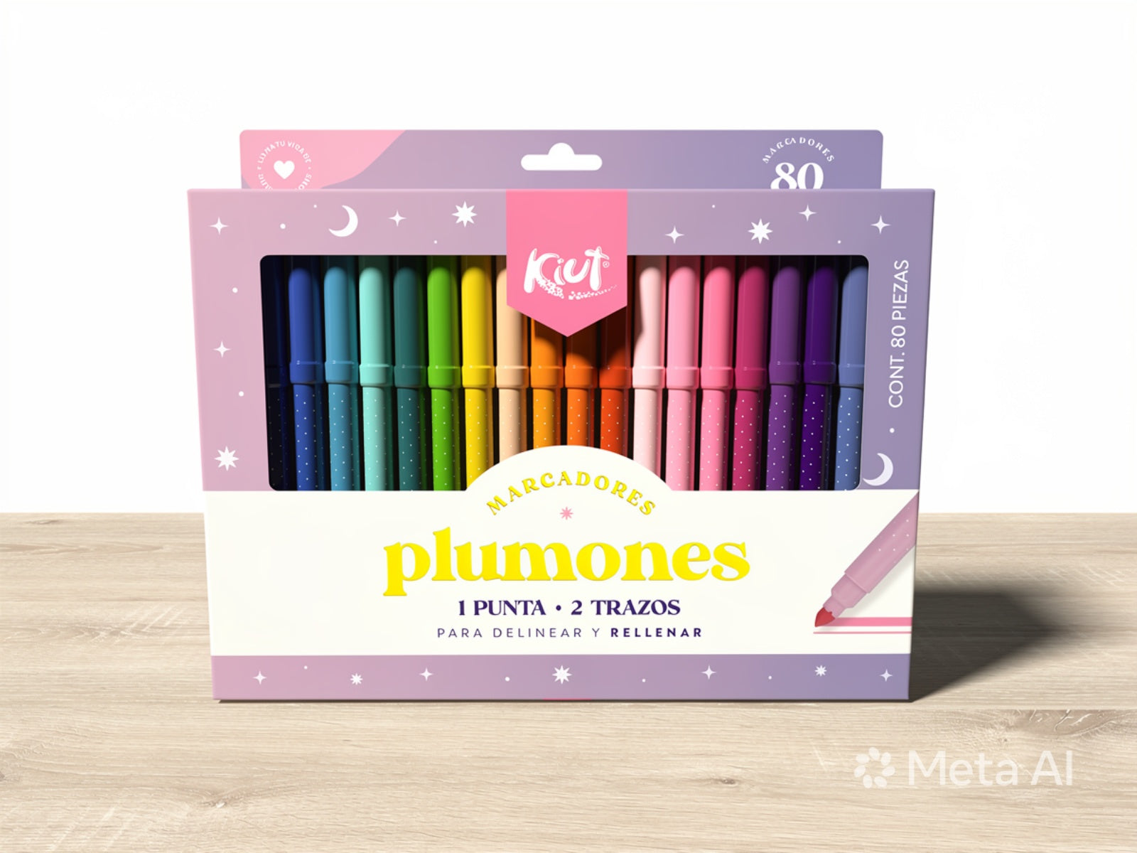 Plumones Kiut de Norma Caja x 80 Unidades