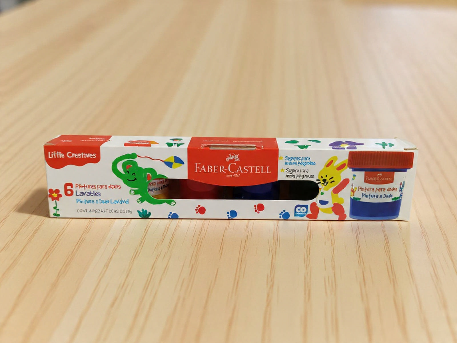 Pinturas Faber Castell para dedos Little Creatives x6