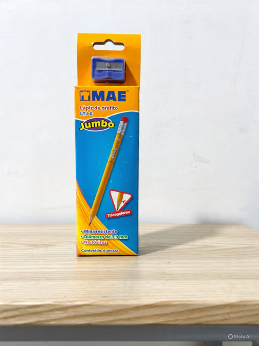 Lapiz Mae de grafito Jumbo caja x 6
