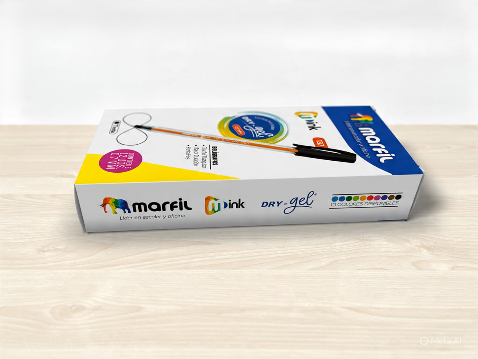 Bolígrafo Marfil Dry Gel 0.7 Ref:137 Caja x 12