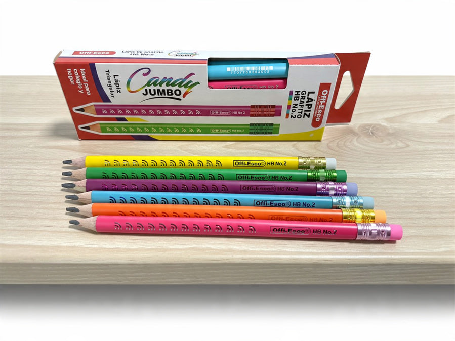 Lapiz Offi Esco de grafito HB No.2 Jumbo Caja x12