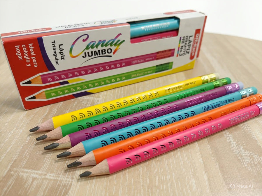 Lapiz Offi Esco de grafito Candy Jumbo Unidad