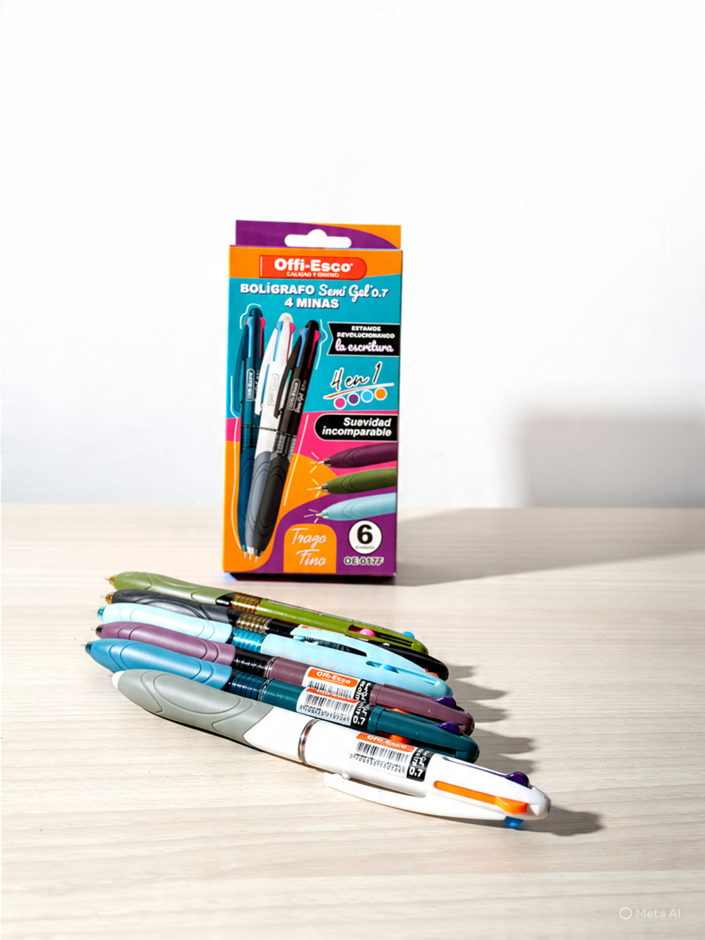 Bolígrafo Offi Esco Semi Gel 0.7 4 minas en 1  Ref:OE-012F
