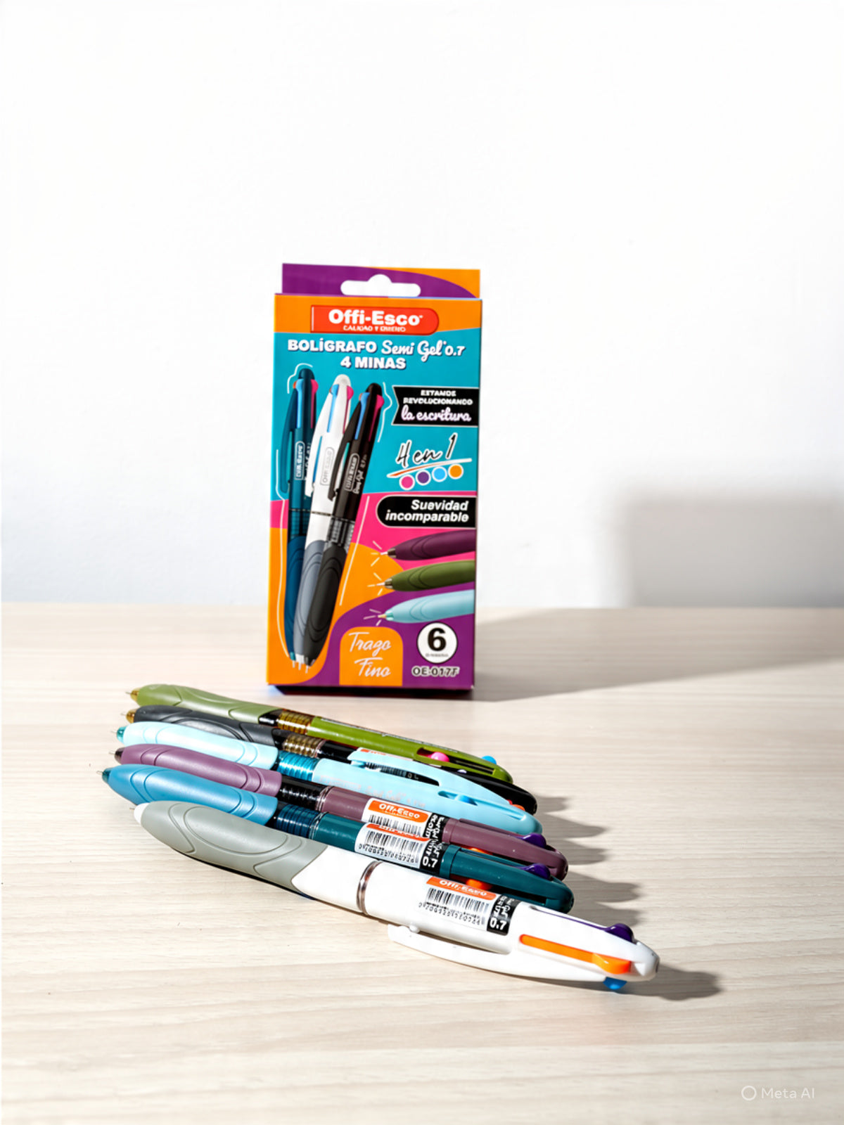 Bolígrafo Offi Esco Semi Gel 0.7 4 minas en 1  Ref:OE-012F