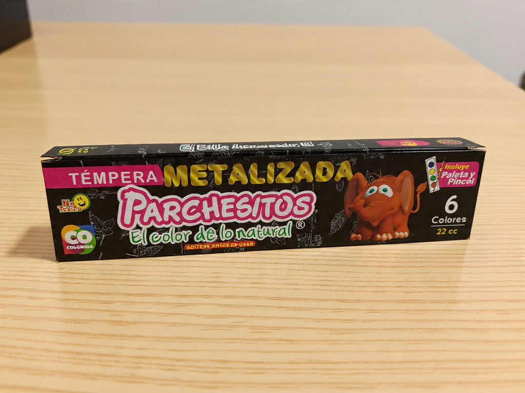Pintura Parchesitos Temperas metalizadas x6