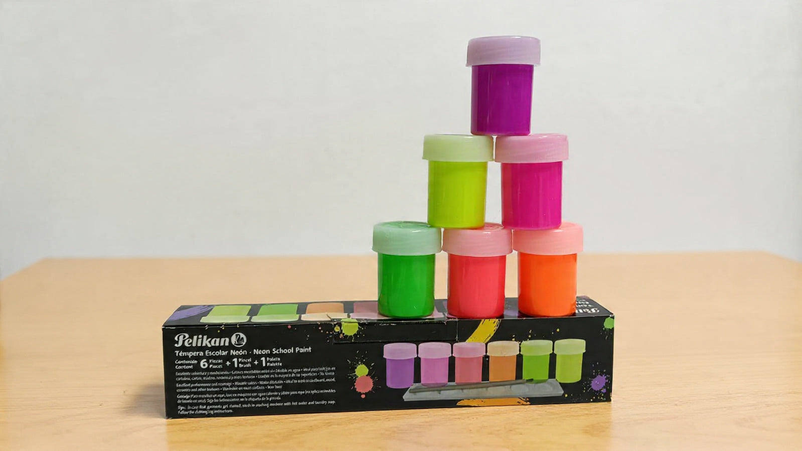Pintura Pelikan temperas Neón x6
