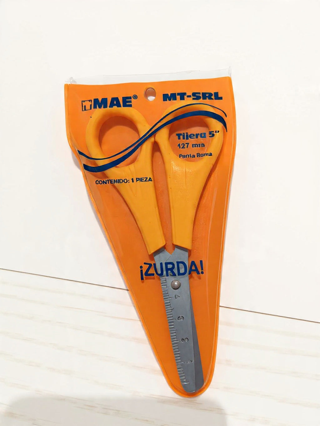 Tijeras MAE punta roma para zurdos