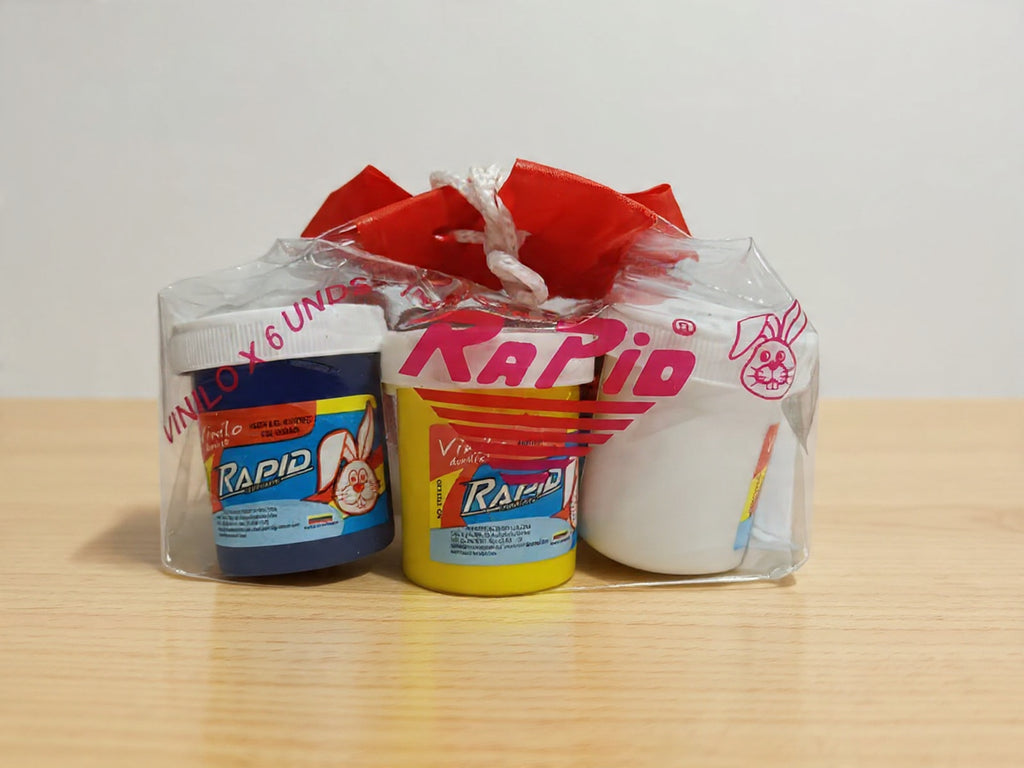 Pinturas Rapid Vinilo acrílico 60cc estuche x 6